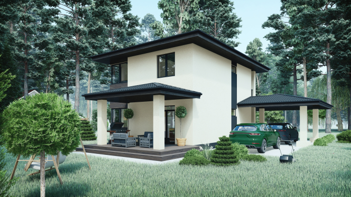 Проект дома DBT 289 - 6 Двухэтажные дома в Украине