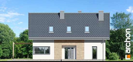 Проект дома Дом в силене - 3 С мансардным этажом дома в Украине