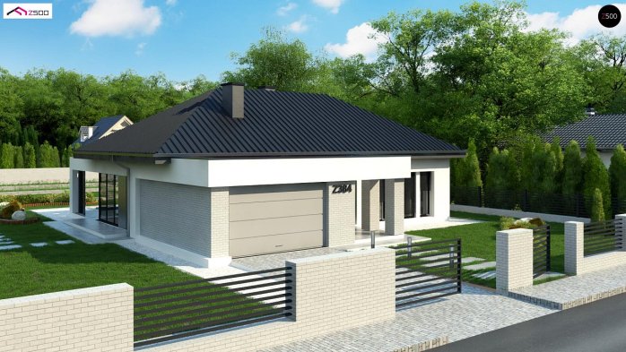 Проект дома U384 - 5 Одноэтажные дома в Украине