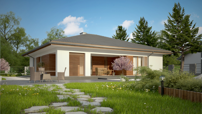 Проект дома U321 v1 - 8 Одноэтажные дома в Украине