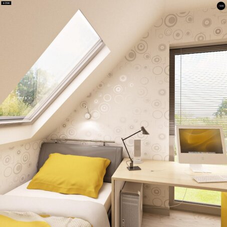 Проєкт будинку U216 - З мансардним поверхом дома в Україні