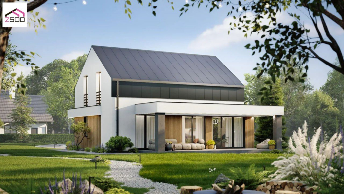 Проект дома U504 - 4 С мансардным этажом дома в Украине