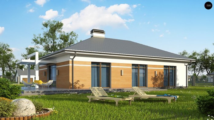 Проект дома U208 A - 2 Одноэтажные дома в Украине