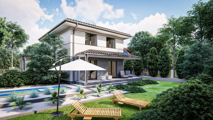 Проект дома U438 el - 7 Двухэтажные дома в Украине