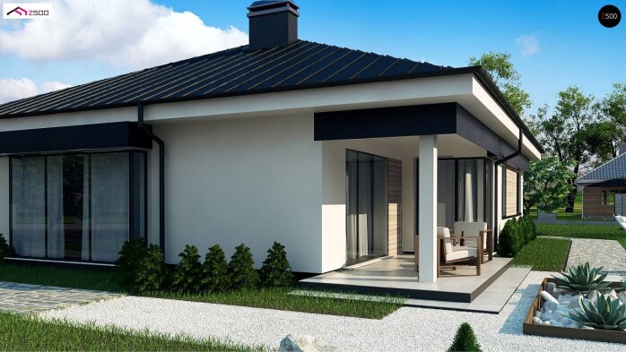 Проєкт будинку U200 BG - Одноповерхові дома в Україні
