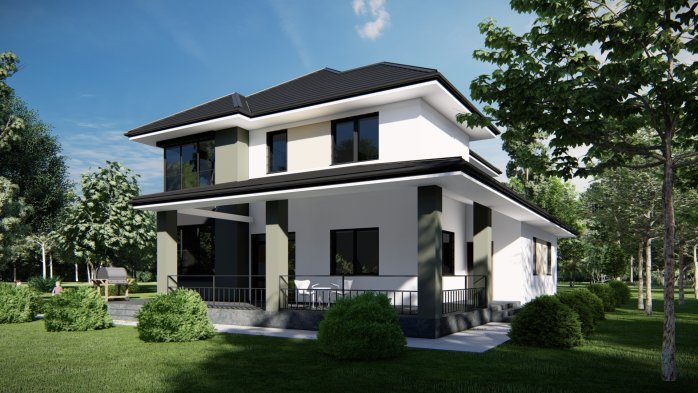 Проект дома DBT 538 - 4 Двухэтажные дома в Украине