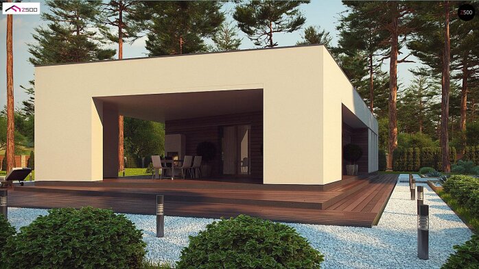 Проєкт будинку Ux80 - Одноповерхові дома в Україні