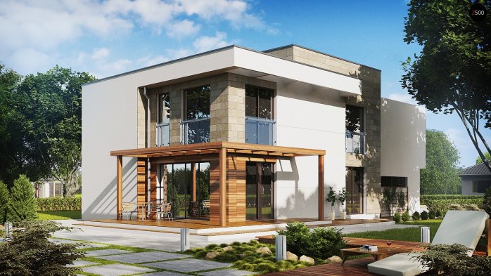 Проєкт будинку Ux114 - Двоповерхові дома в Україні