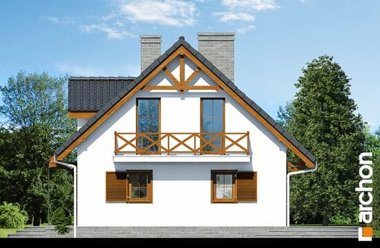 Проєкт будинку Будинок в суниці 3 (П) вер.2 - З мансардним поверхом дома в Україні