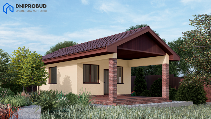 Проект дома Db 20 - 1 Одноэтажные дома в Украине