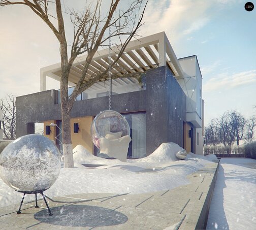 Проект дома Ux45 - 9 Двухэтажные дома в Украине