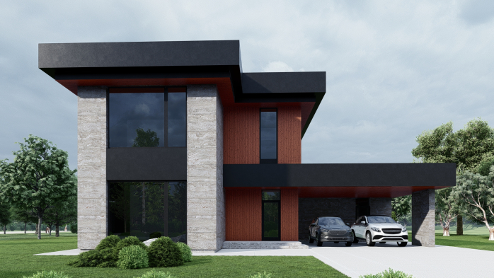 Проєкт будинку DBT 604 - Двоповерхові дома в Україні