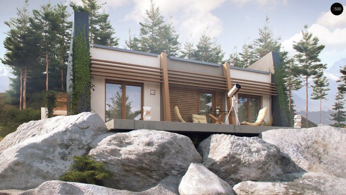 Проєкт будинку Ux106 - Одноповерхові дома в Україні