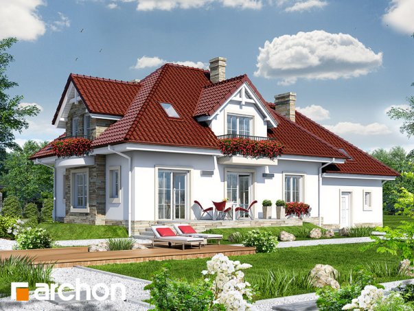 Проєкт будинку Будинок в каллах (Г2) вер.2 - З мансардним поверхом дома в Україні