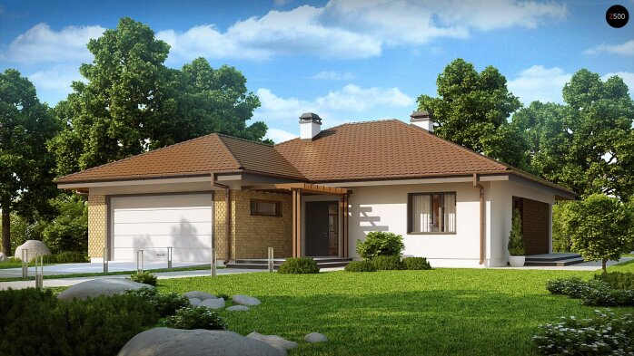 Проєкт будинку U203 - Одноповерхові дома в Україні