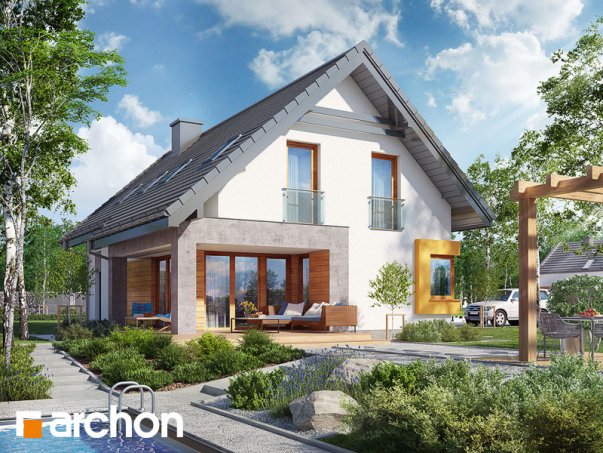 Проект дома Дом в лосанах - 1 С мансардным этажом дома в Украине