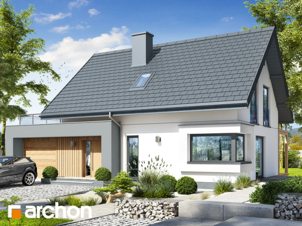 Проєкт будинку Будинок в хлорофітумі 12 (Г) - З мансардним поверхом дома в Україні