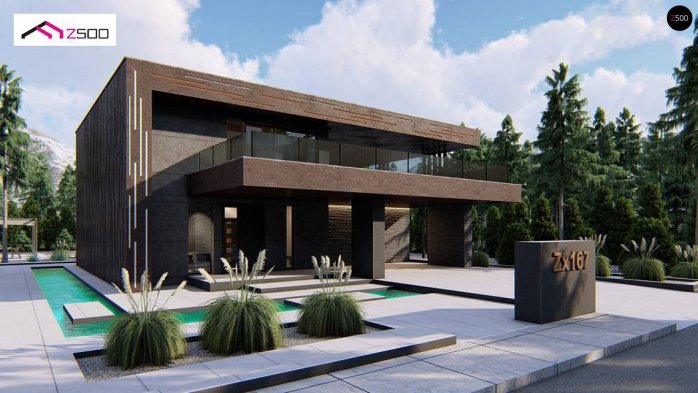 Проєкт будинку Ux167 - Двоповерхові дома в Україні