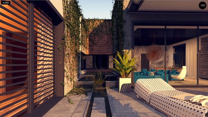 Проект дома Ux183 - 4 Одноэтажные дома в Украине