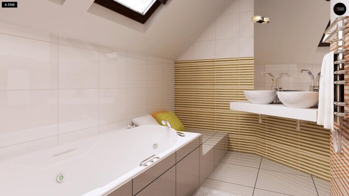 Проєкт будинку U79 GP - З мансардним поверхом дома в Україні