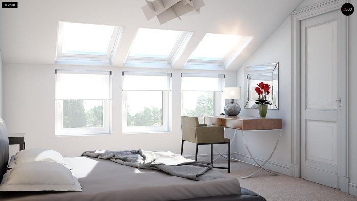 Проєкт будинку U229 - З мансардним поверхом дома в Україні