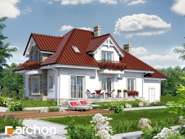 Проект дома Дом в каллах вер.2 - 2 С мансардным этажом дома в Украине