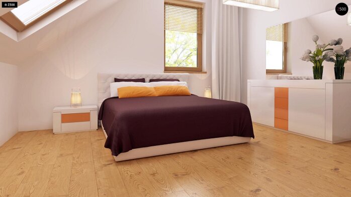 Проєкт будинку u1 k - З мансардним поверхом дома в Україні