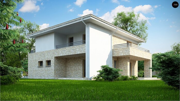 Проєкт будинку Ux4 A - Двоповерхові дома в Україні