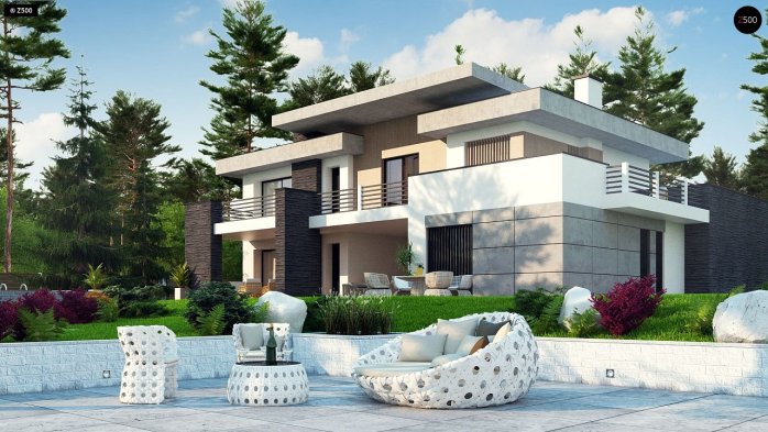 Проєкт будинку Ux107 - Двоповерхові дома в Україні