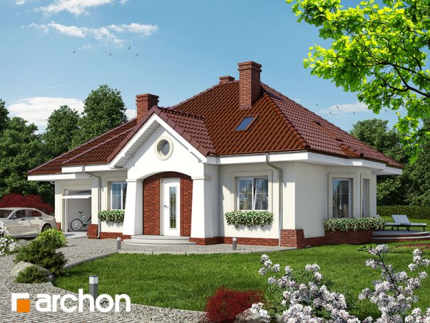 Проект дома Дом в лотосах (Г) вер.2 - 1 С мансардным этажом дома в Украине