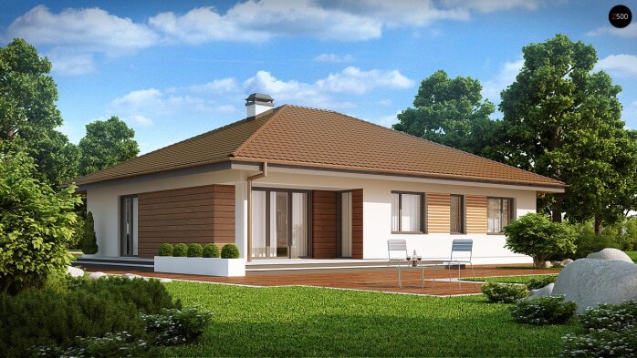 Проєкт будинку U203 - Одноповерхові дома в Україні
