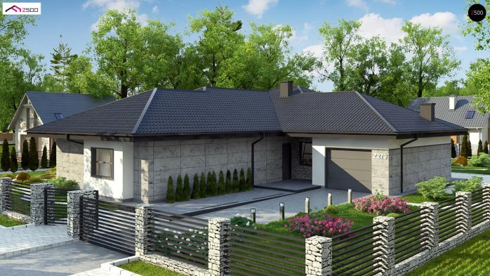 Проєкт будинку U279 - Одноповерхові дома в Україні