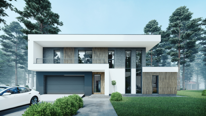 Проект дома DBT 237 - 6 Двухэтажные дома в Украине