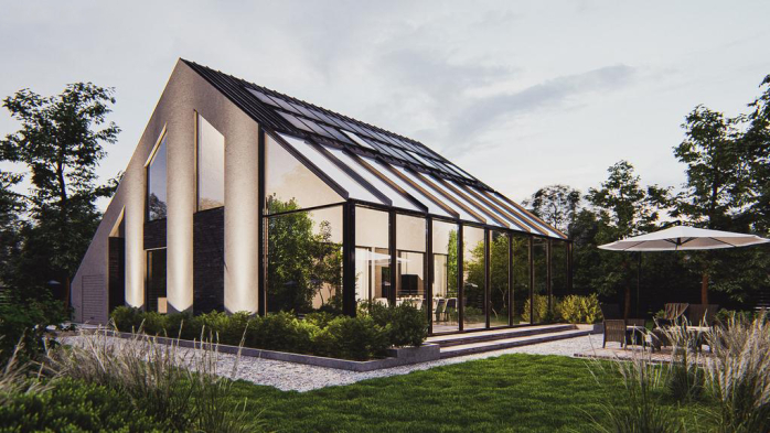 Проект дома U553 - 5 С мансардным этажом дома в Украине