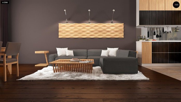 Проект дома U261 v1 - 4 С мансардным этажом дома в Украине