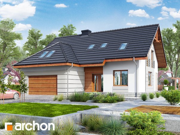 Проєкт будинку Будинок в хмелю вер.2 - З мансардним поверхом дома в Україні