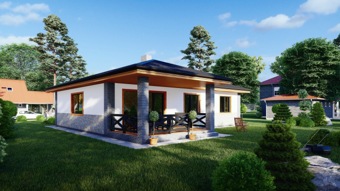 Проєкт будинку DBT 403 - Одноповерхові дома в Україні