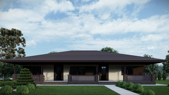 Проект дома DBT 564 - 4 Одноэтажные дома в Украине