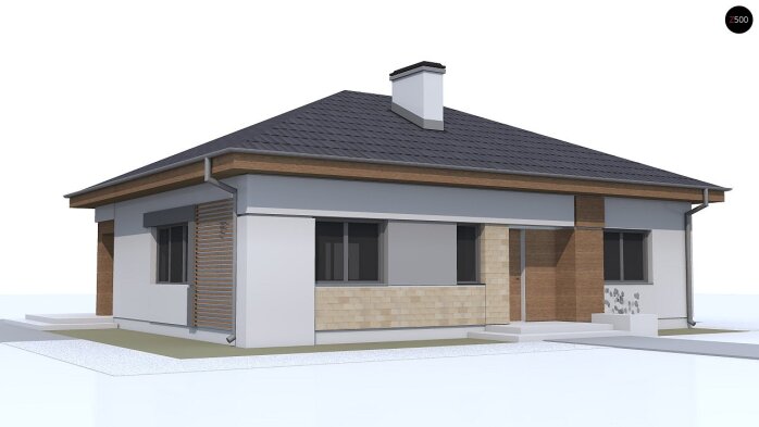 Проект дома U273 a - 5 Одноэтажные дома в Украине