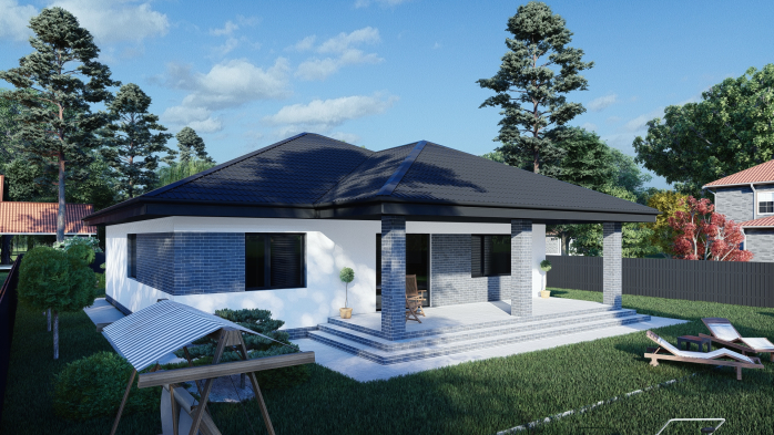 Проект дома DBT 457 - 3 Одноэтажные дома в Украине