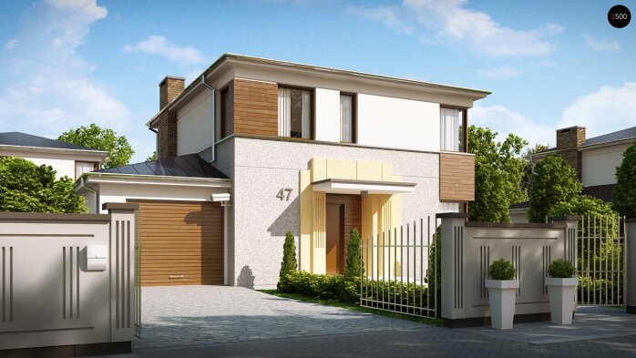 Проєкт будинку Ux47 - Двоповерхові дома в Україні
