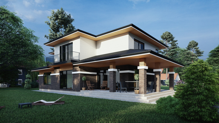 Проєкт будинку DBT 380 - Двоповерхові дома в Україні
