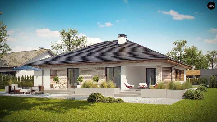 Проєкт будинку U301 - Одноповерхові дома в Україні