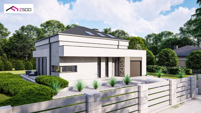 Проєкт будинку U495 - З мансардним поверхом дома в Україні