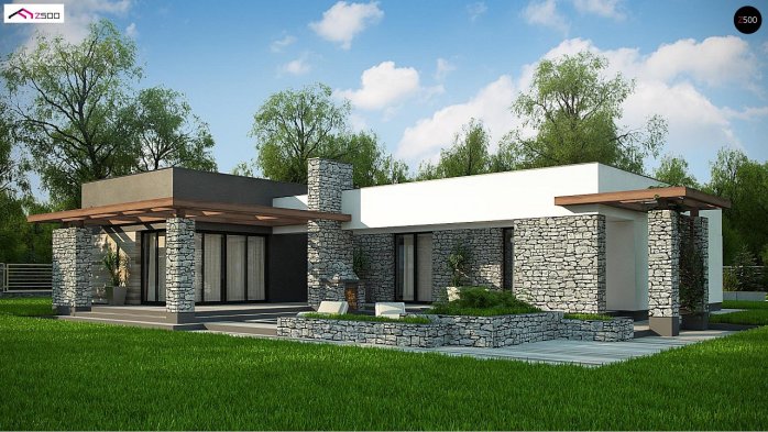 Проєкт будинку Ux137 - Одноповерхові дома в Україні