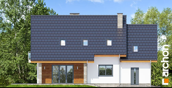 Проєкт будинку Будинок в червоних кущах - З мансардним поверхом дома в Україні