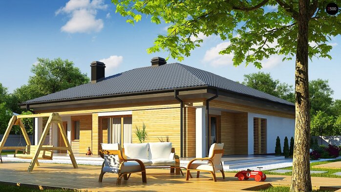 Проєкт будинку U204 GP - Одноповерхові дома в Україні