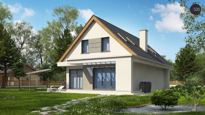 Проект дома U324 - 2 С мансардным этажом дома в Украине