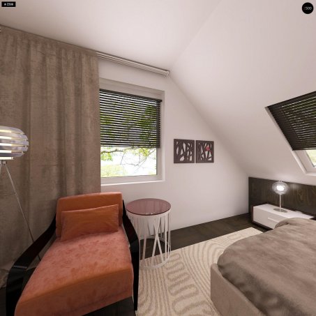 Проєкт будинку U66 - З мансардним поверхом дома в Україні