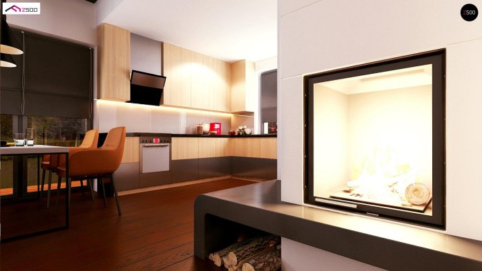 Проект дома U316 p - 9 С мансардным этажом дома в Украине